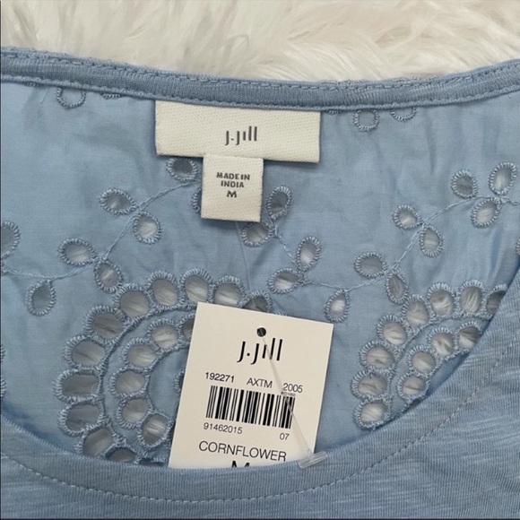 J. JILL Mixed-Media Eyelet Tunic S, M NWT - Picture 4 of 7